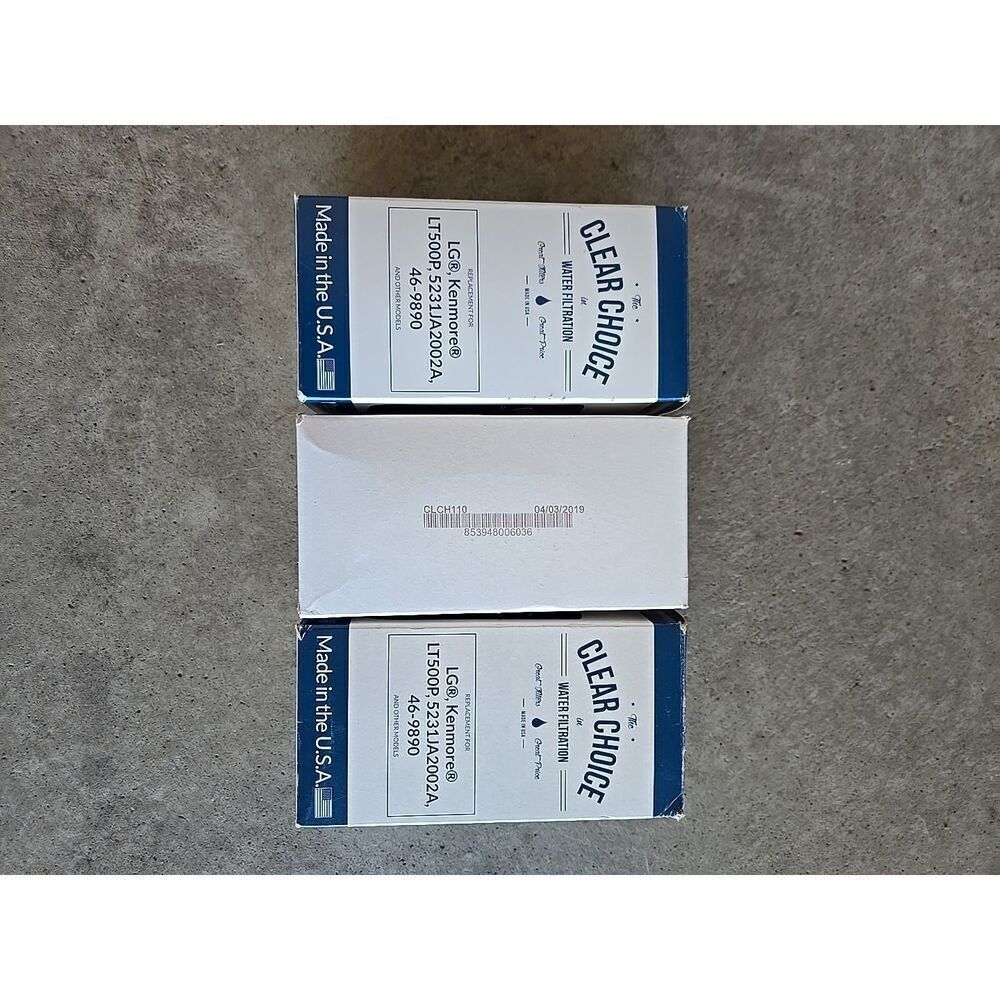 3 X Clear Choice CLCH110 Refrigerator Water Filter for Kenmore Elite 9890 LG NEW
